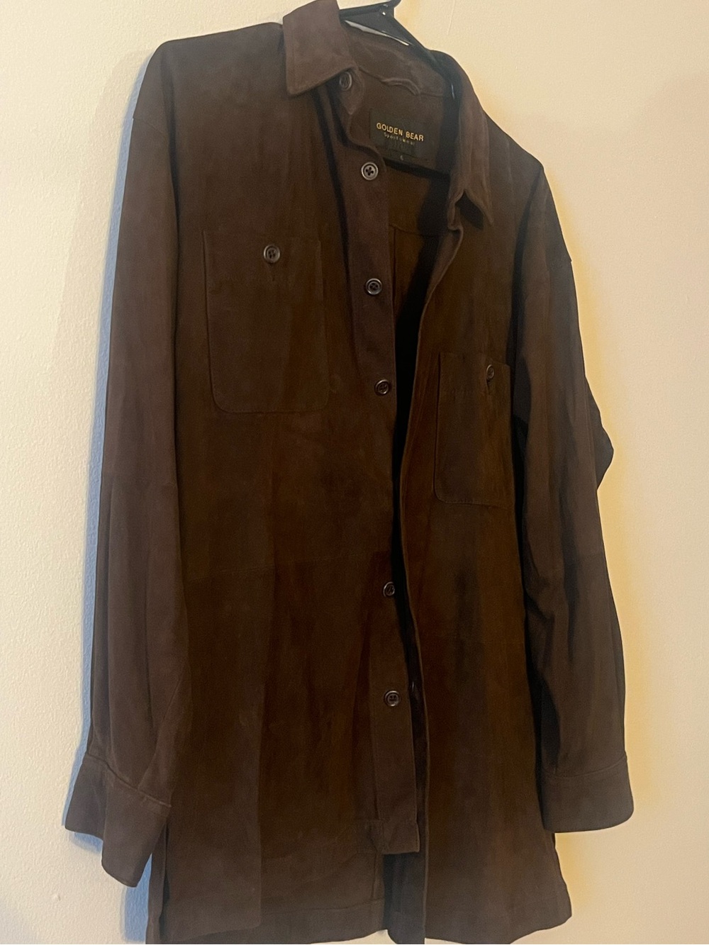 Golden Bear Dark Brown Suede Shirt Jacket